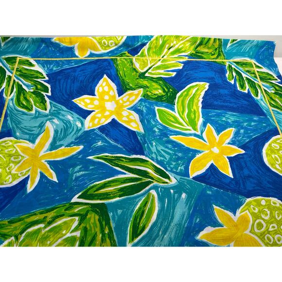 Vtg Fieldcrest Adrienne Vittadini Twin Sheet Set + Euro Shams Bright Tropical - Picture 1 of 9